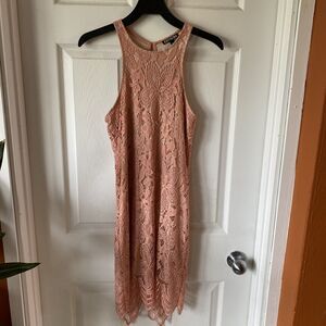 Express Dress Women’s Small Petite Pink Lacey Sexy Cocktail Dress